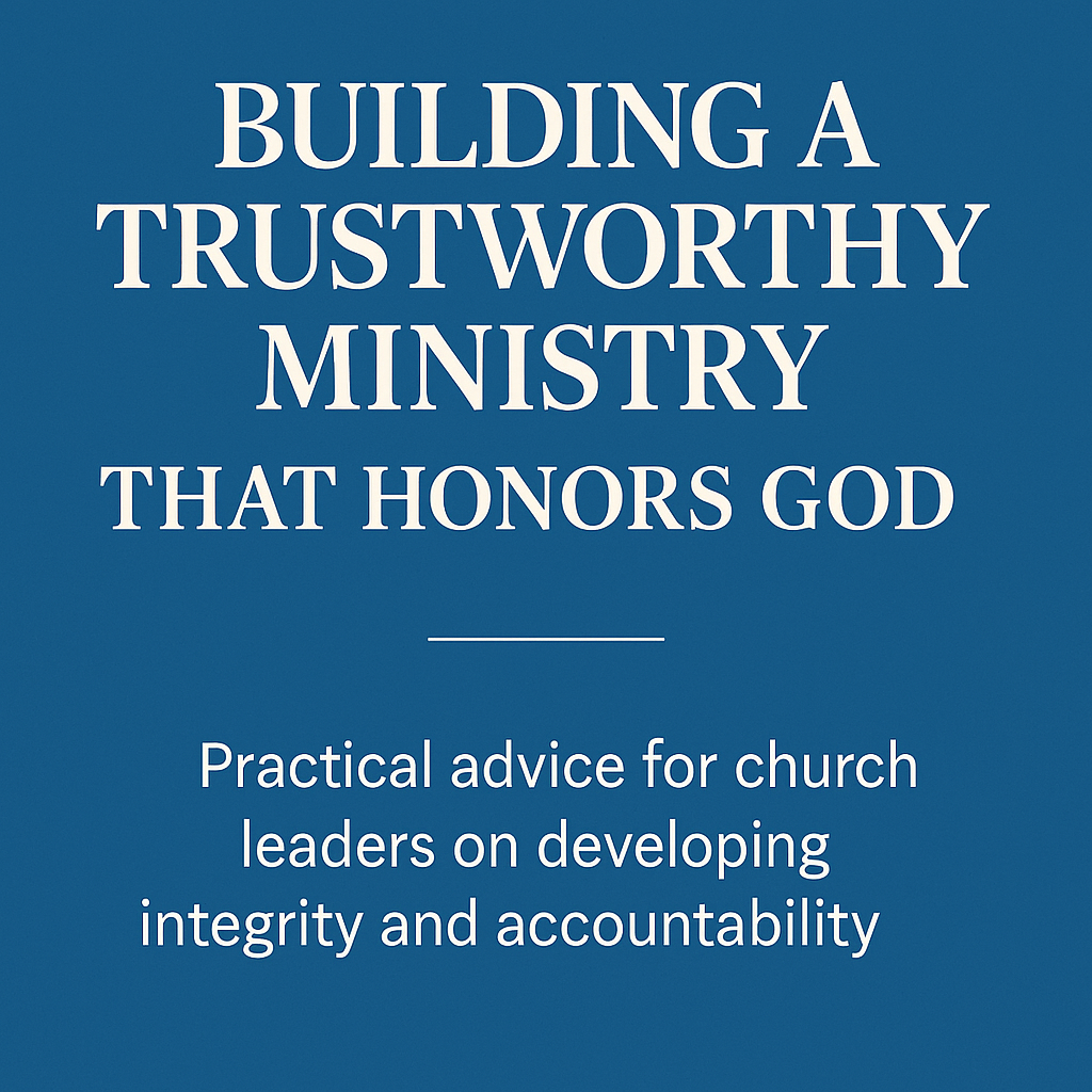 Building A Trustworthy Ministry That Honors God